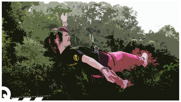 Zip wire at Adrenalin Quarry, Cornwall biggest zip in the uk
