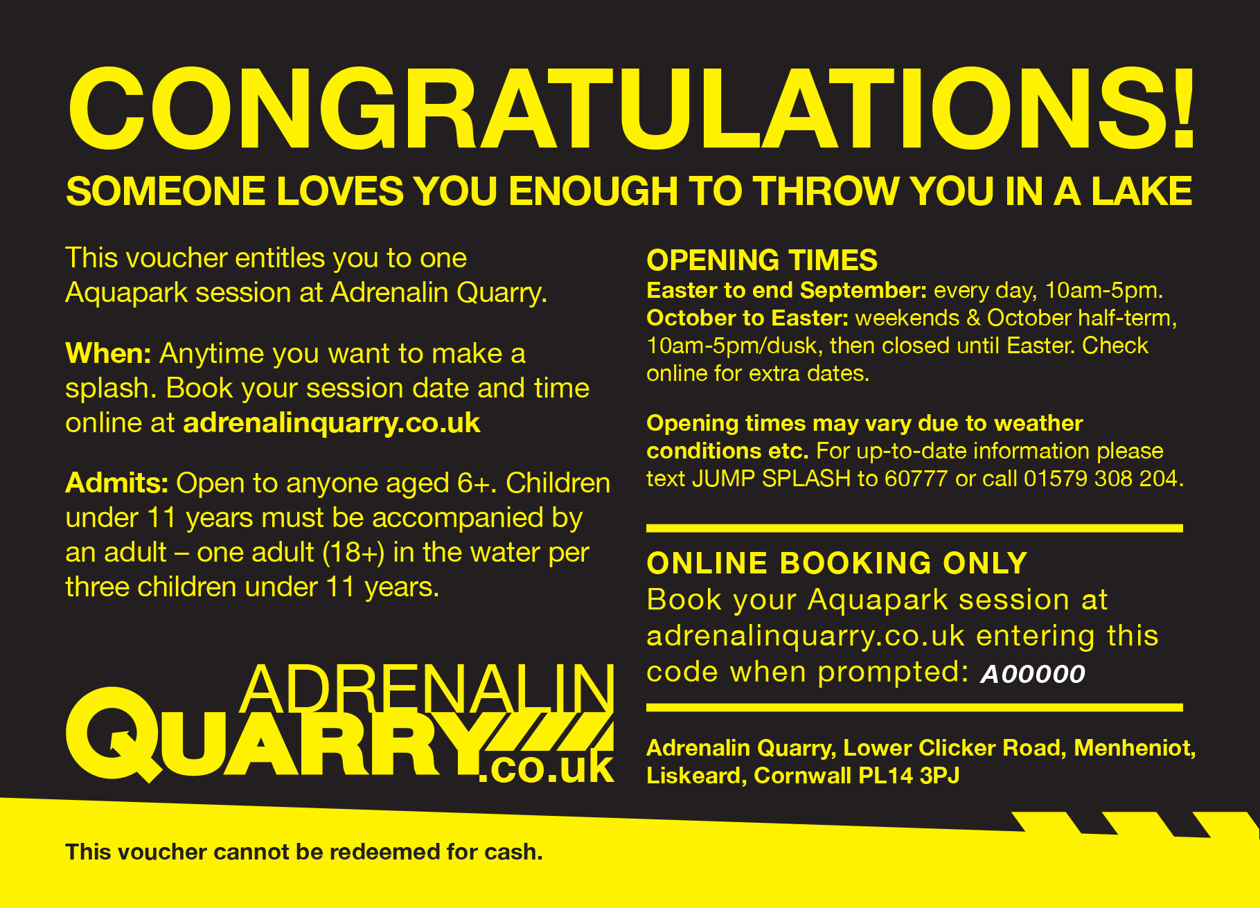 Extreme Sports Gift Vouchers Adrenalin Quarry